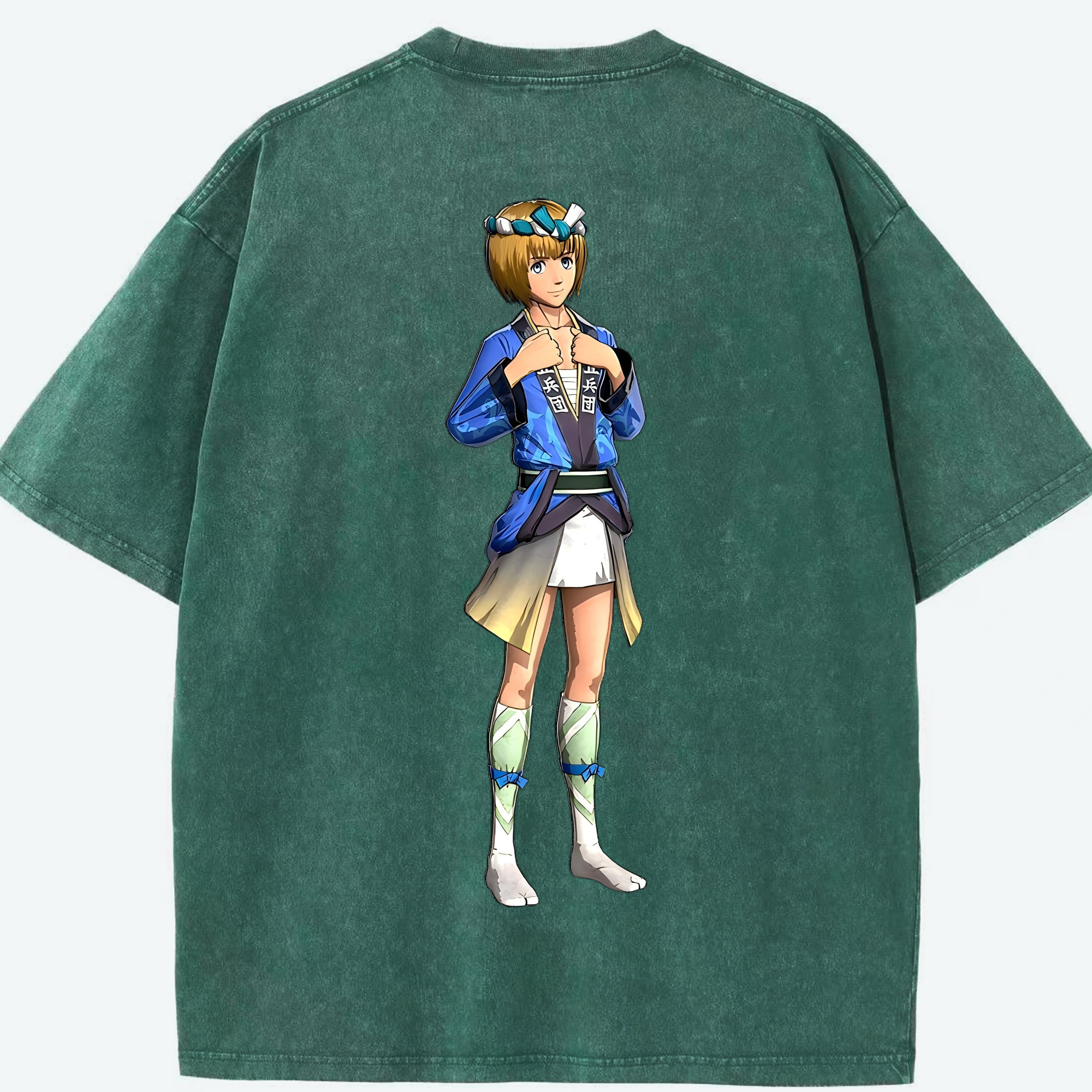 （画像用） 進撃の巨人 アルミン·アルレルト Attack on Titan Armin Arlert 綿100% ヴィンテージ風 半袖Tシャツ（背面プリント）